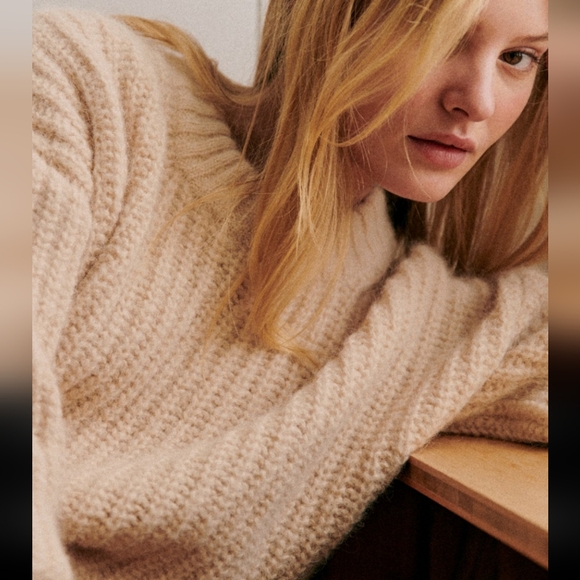 Sezane Jose Alpaca Wool Long Sleeve Jumper - Picture 4 of 6